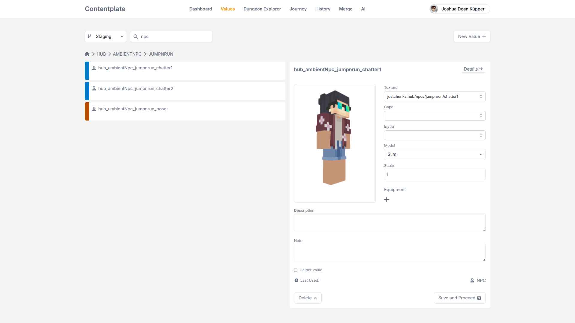 A specialized value editor in Contentplate showing type-specific controls instead of a text field.